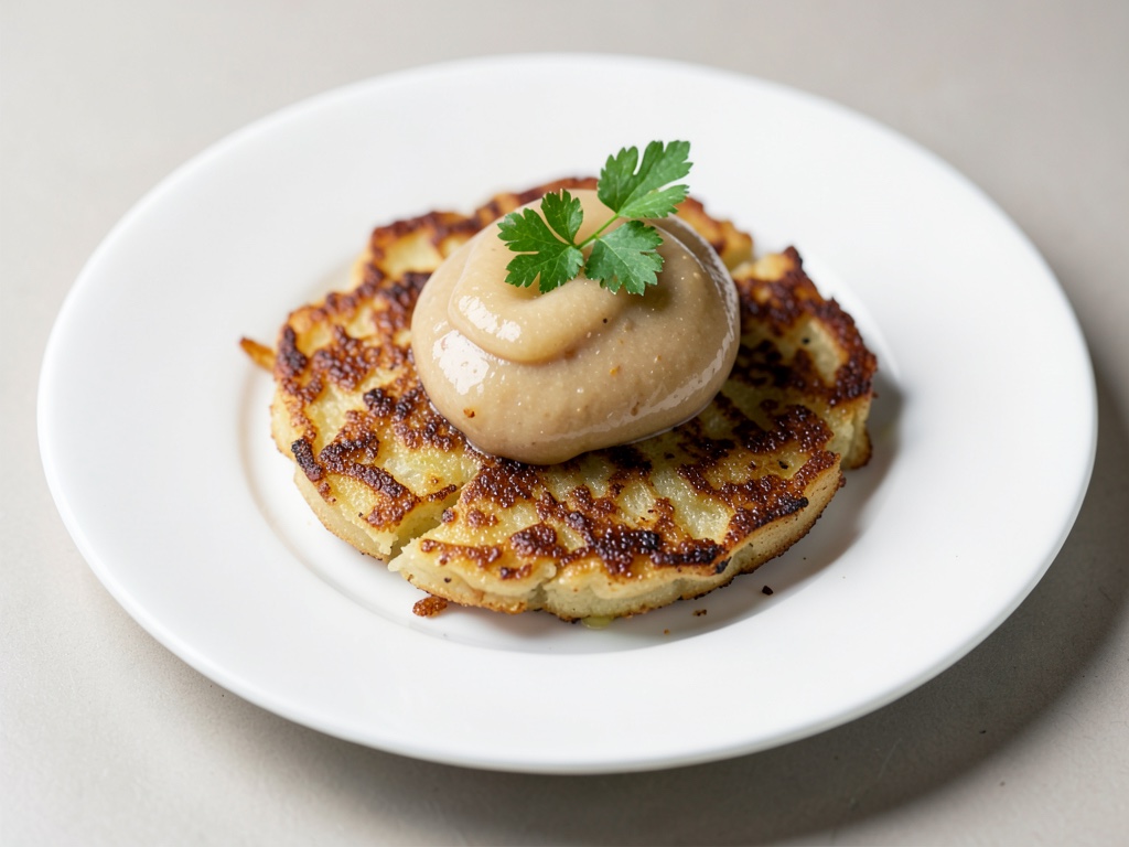 Pommes de terre croustillantes avec compote de pommes maison