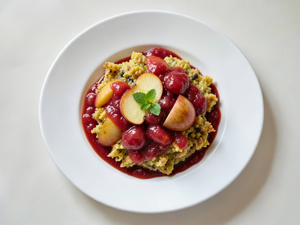 Rosti di patate croccanti con pere dolci e aspre