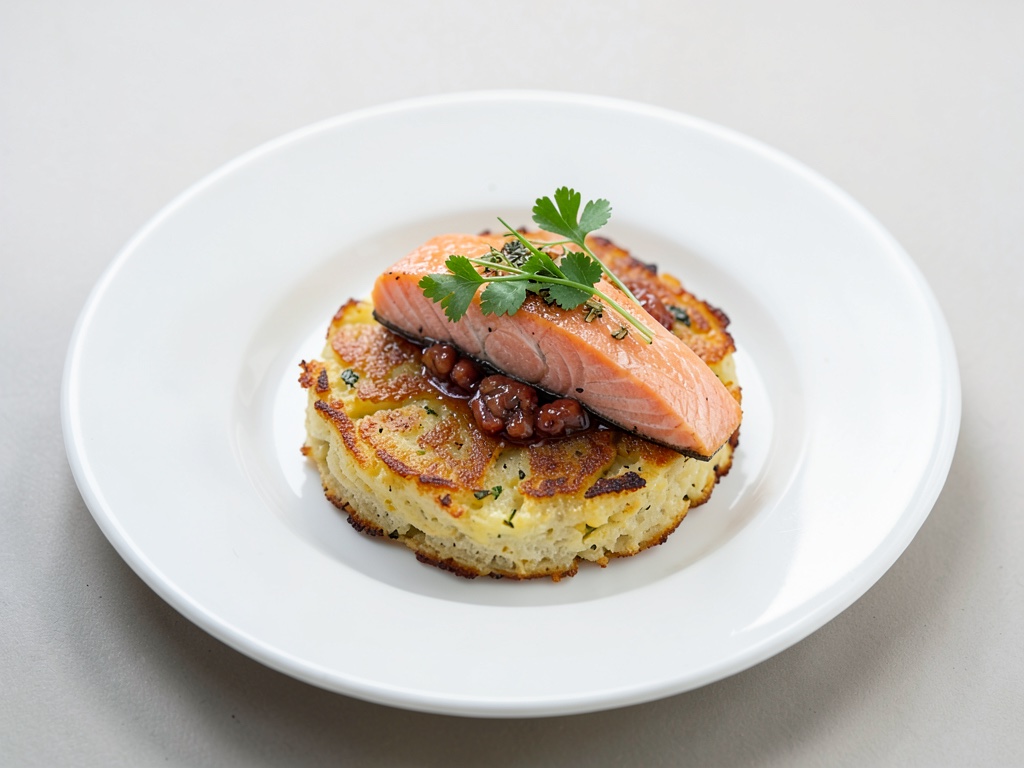 Rosti di patate croccanti con salmone fresco