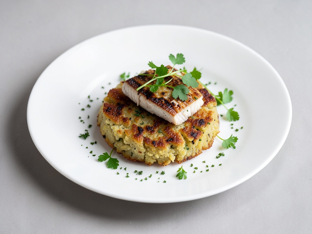 Rostis di patate croccanti con trota affumicata e crescione