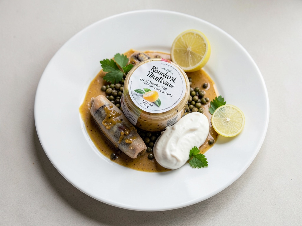Légumes croustillants avec trempade crémeuse au thon