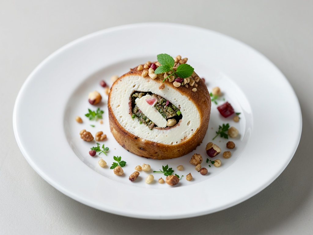 Rotolo di formaggio e quark con noci