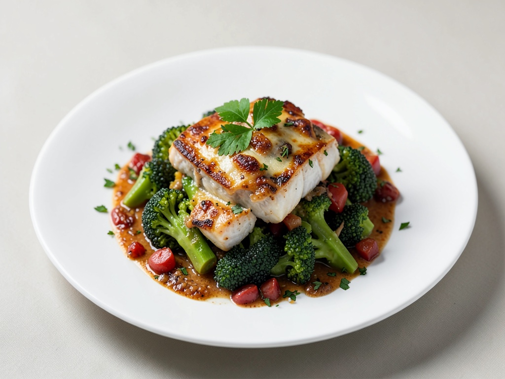 Gratinato di Romanesco con Pesce