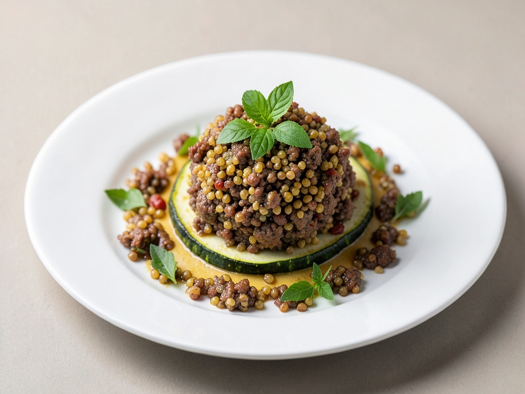 Zucchine Rondine ripiene di bulgur e carne macinata
