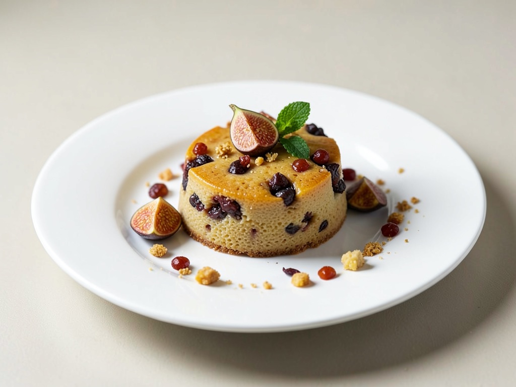 Classico budino di uvetta con fichi