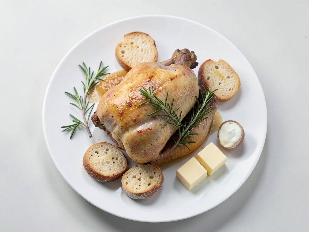 Pollo arrosto con rosmarino e ripieno di pane