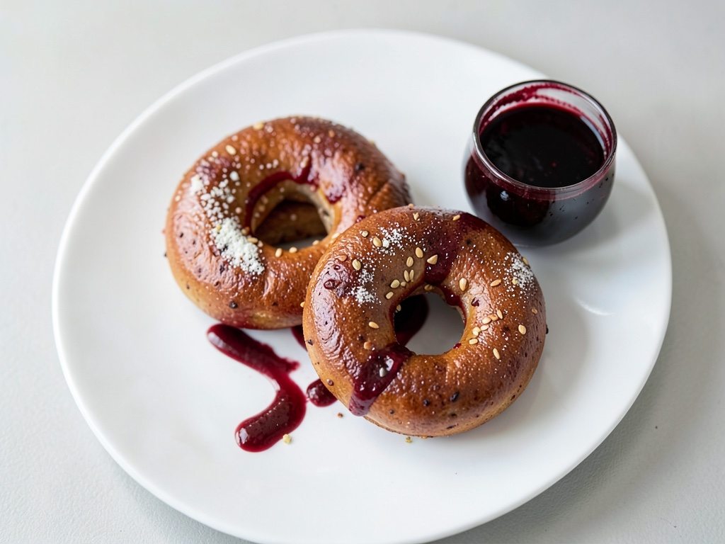Bagel con barbabietola