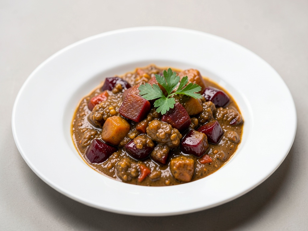 Crema al curry di barbabietola e zucca
