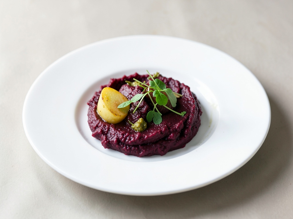 Purè creativo di patate e barbabietola rossa