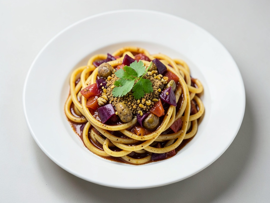 Selbstgemachte Spaghetti mit Rote-Bete-Geschmack