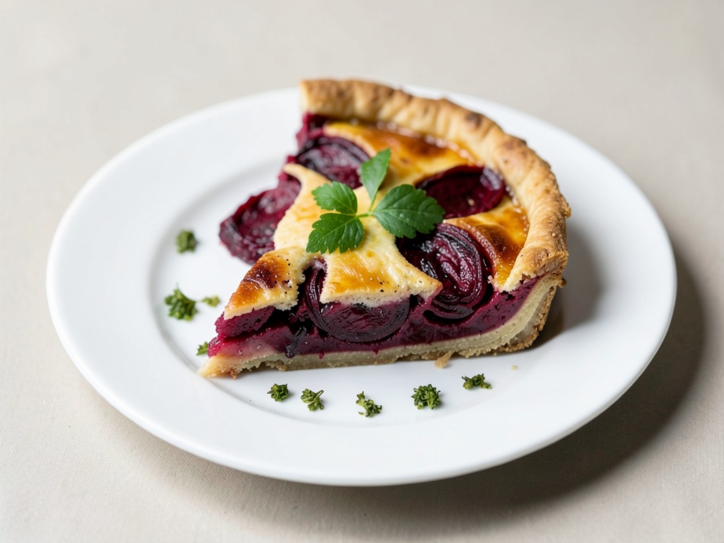 Quiche con barbabietola rossa