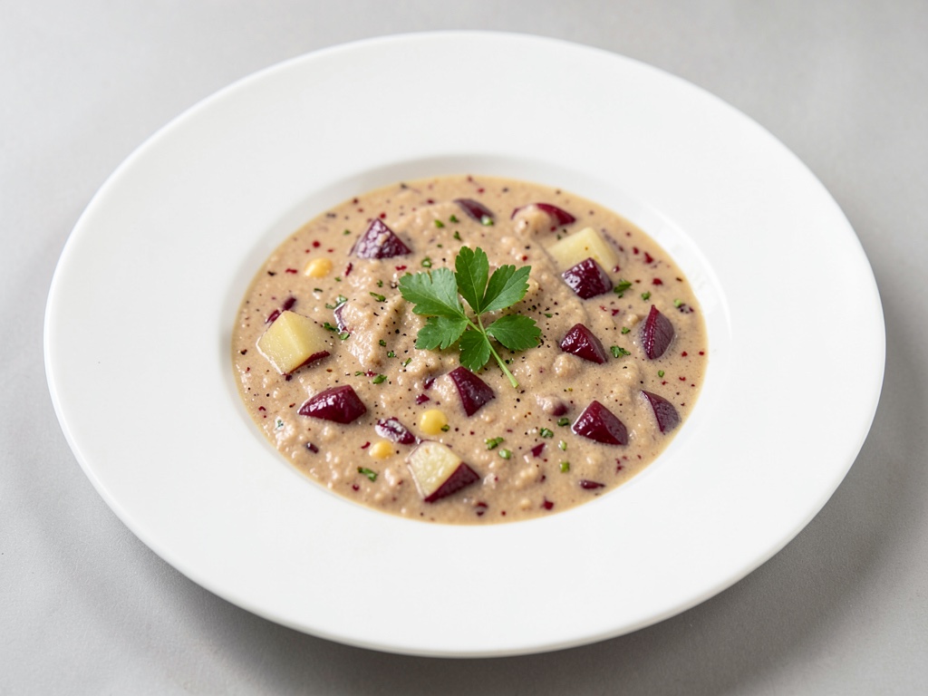 Sopa cremosa de remolacha y patata