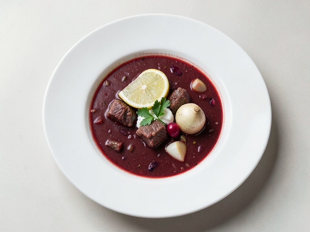 Borsch con crema agria