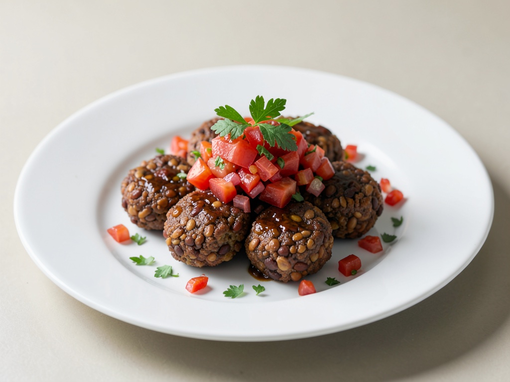Frittelle croccanti di fagioli rossi con chutney fresco di pomodori