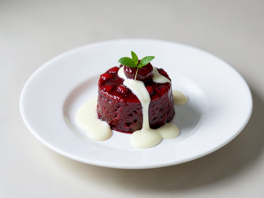 Klassische Rote Grütze mit Vanillesauce