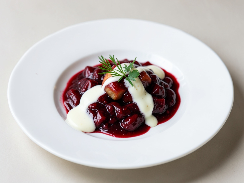 Rote Grütze mit Vanillesauce