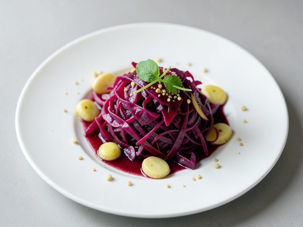 Frischer Rotkohl-Apfel-Saft