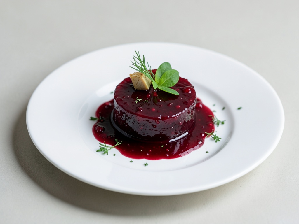 Gelatina frutal de grosellas rojas