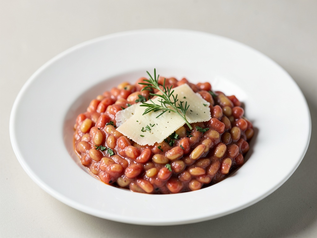 Risotto cremoso al pomodoro con timo e parmigiano