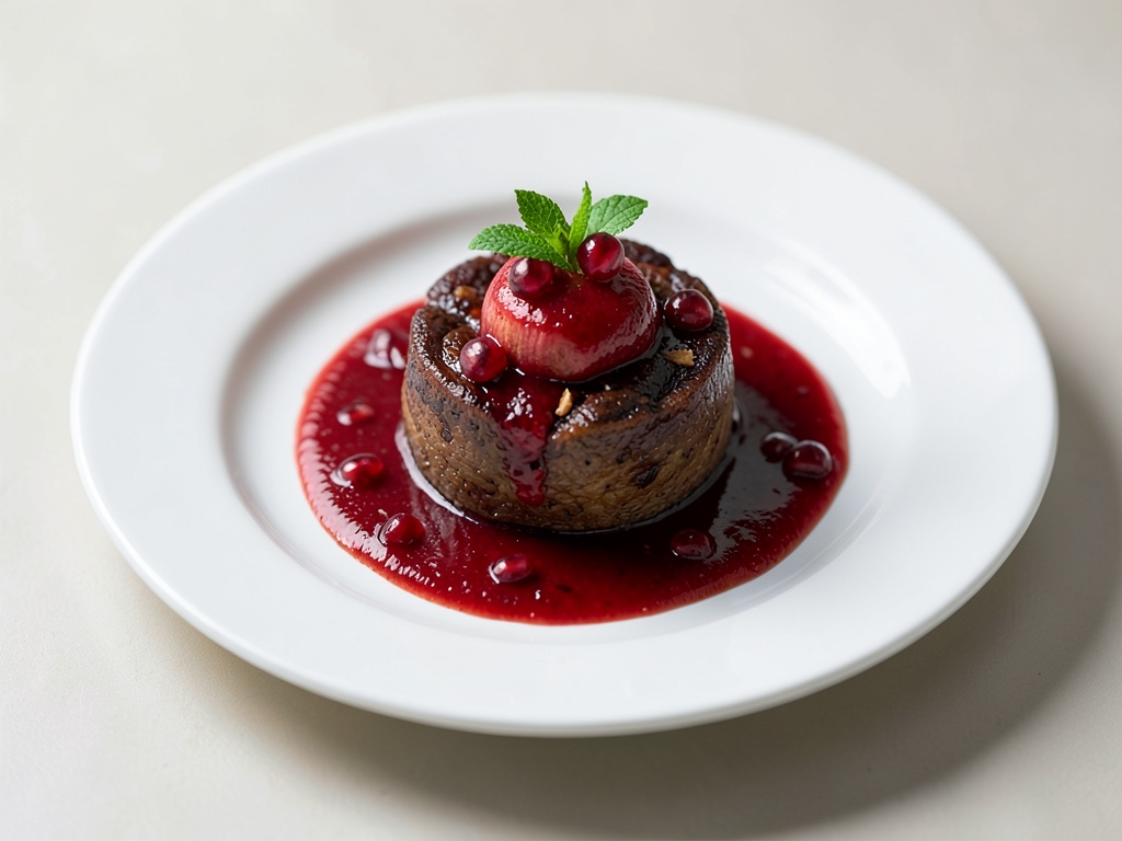 Radici nere rosse con salsa di melograno