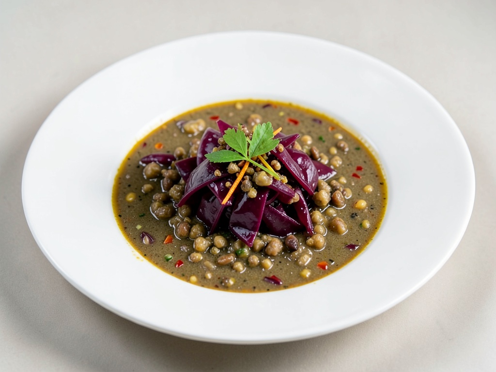 Zupfige Zuckersuppe con Lenticchie e Zenzero-Chili