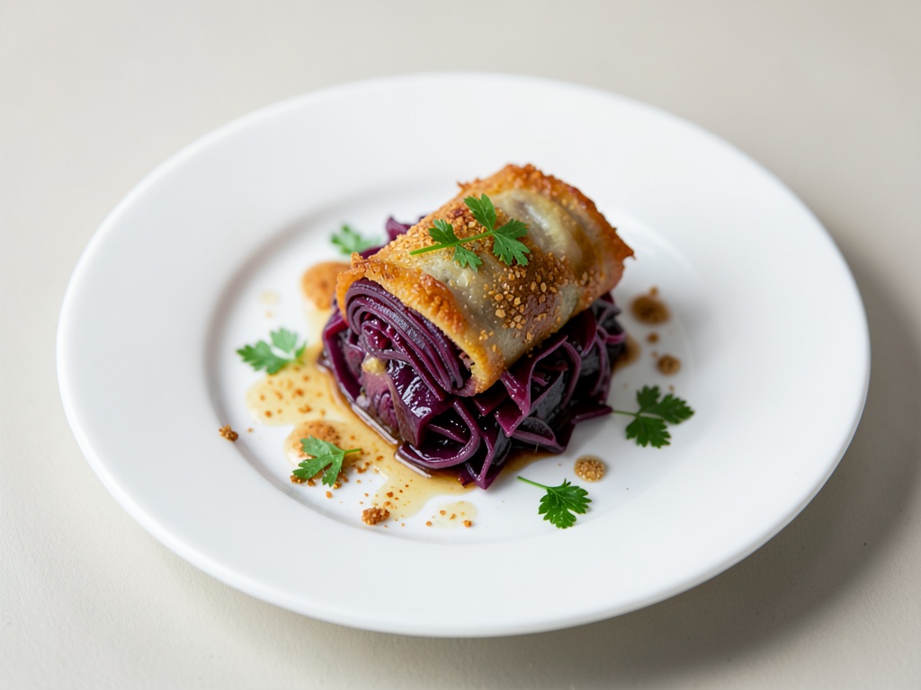 Knuspriger Rotkohl-Strudel
