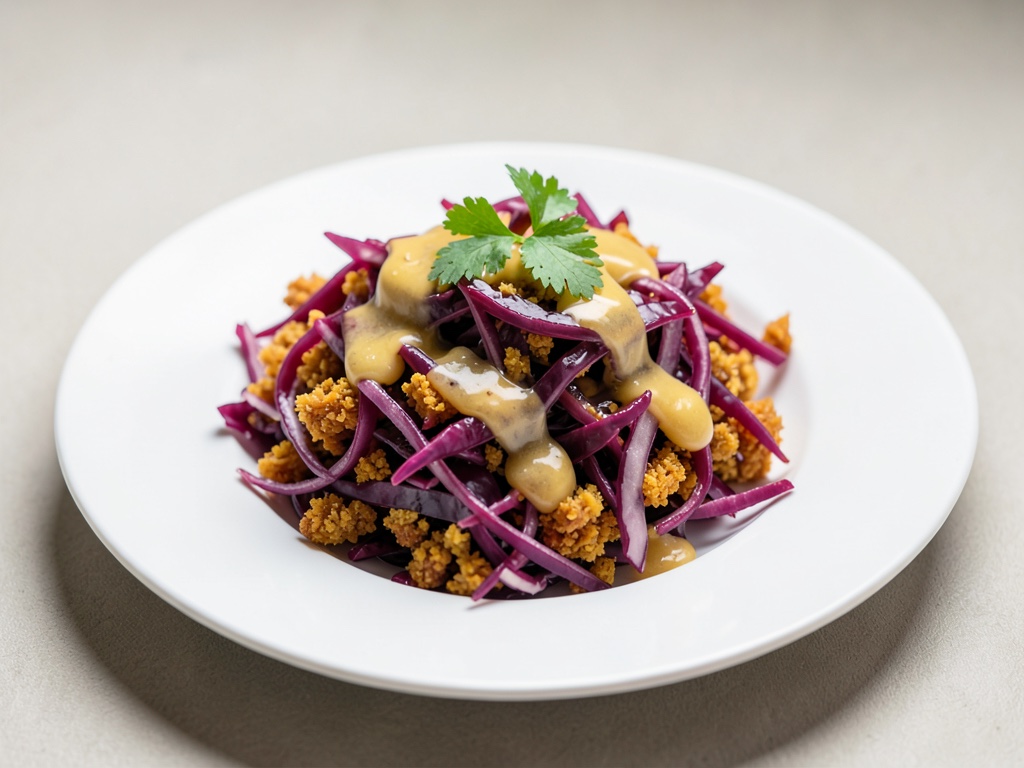Knackiger Rotkohlsalat mit Honig-Essig-Dressing