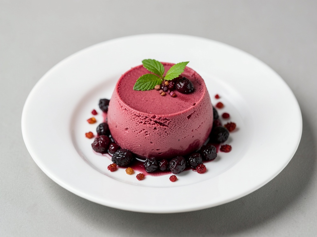 Fruchtiges Rotweinsorbet