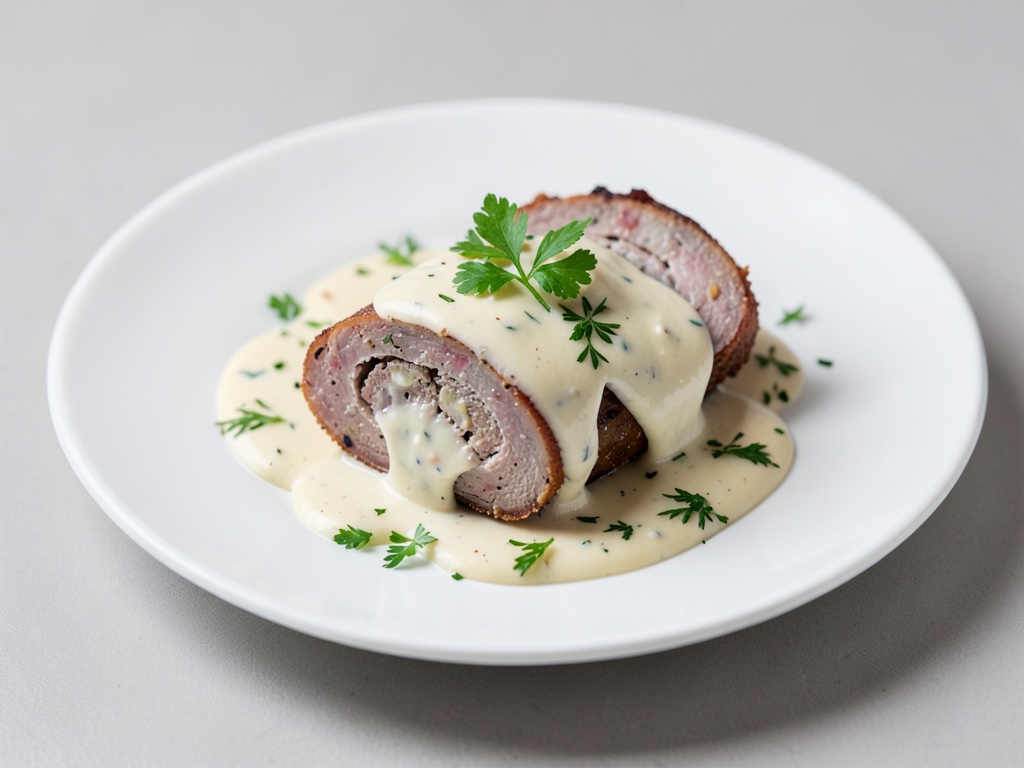 Roulade cremose con tagliatelle