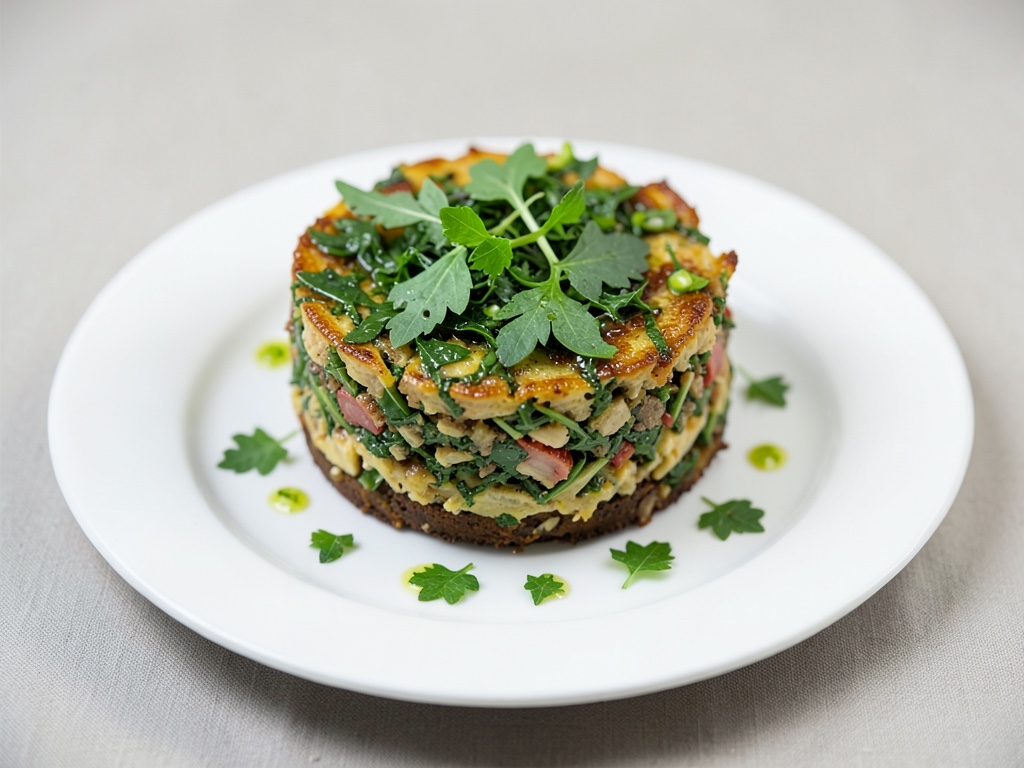 Torta di crêpes al rucola