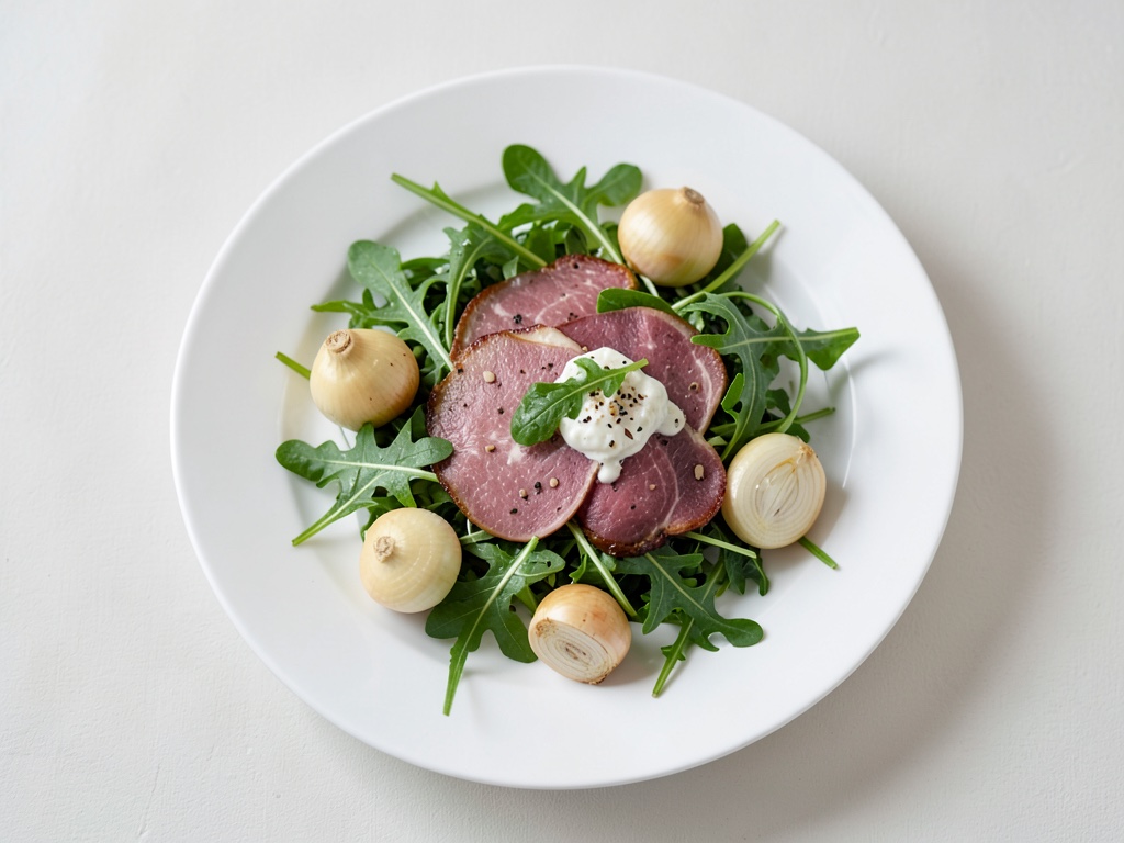 Insalata fresca di rucola con carne di Berna