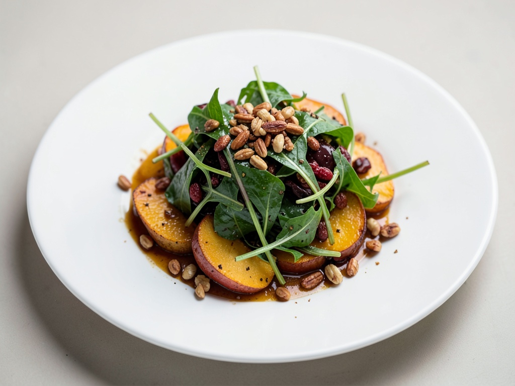 Insalata di zucca e rucola con pinoli tostati