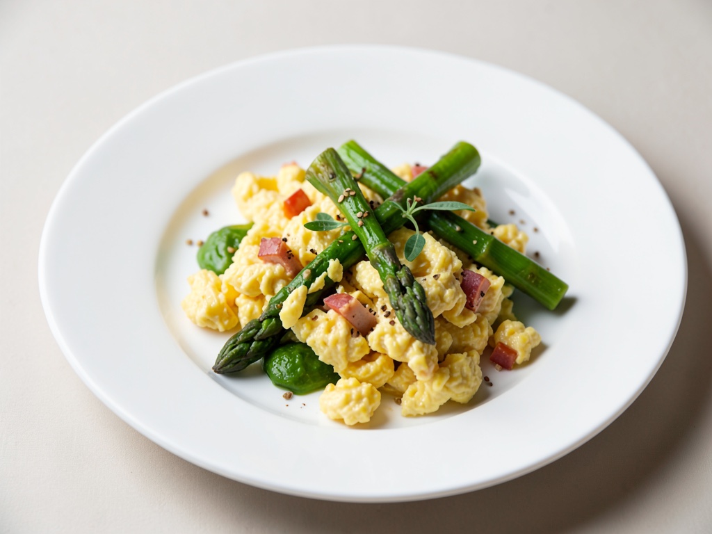 Œufs brouillés aux asperges