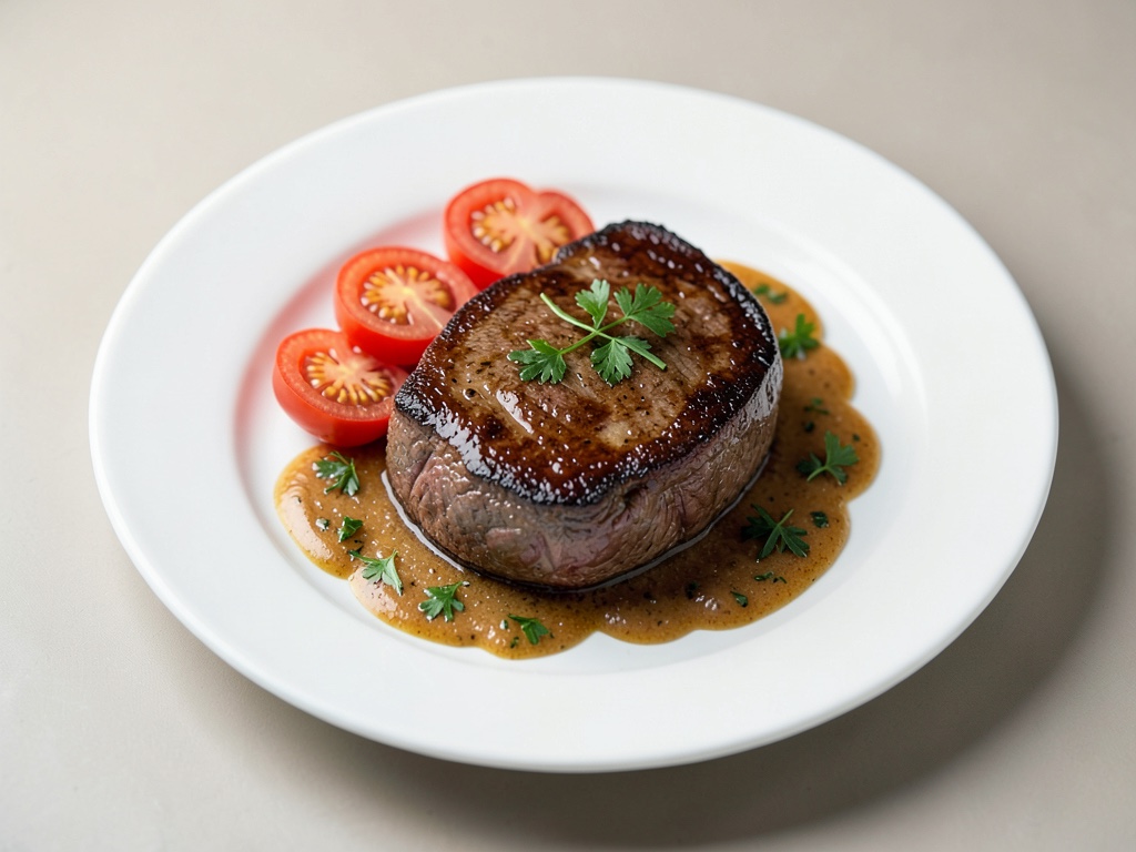 Bistecca di scottona con pomodori