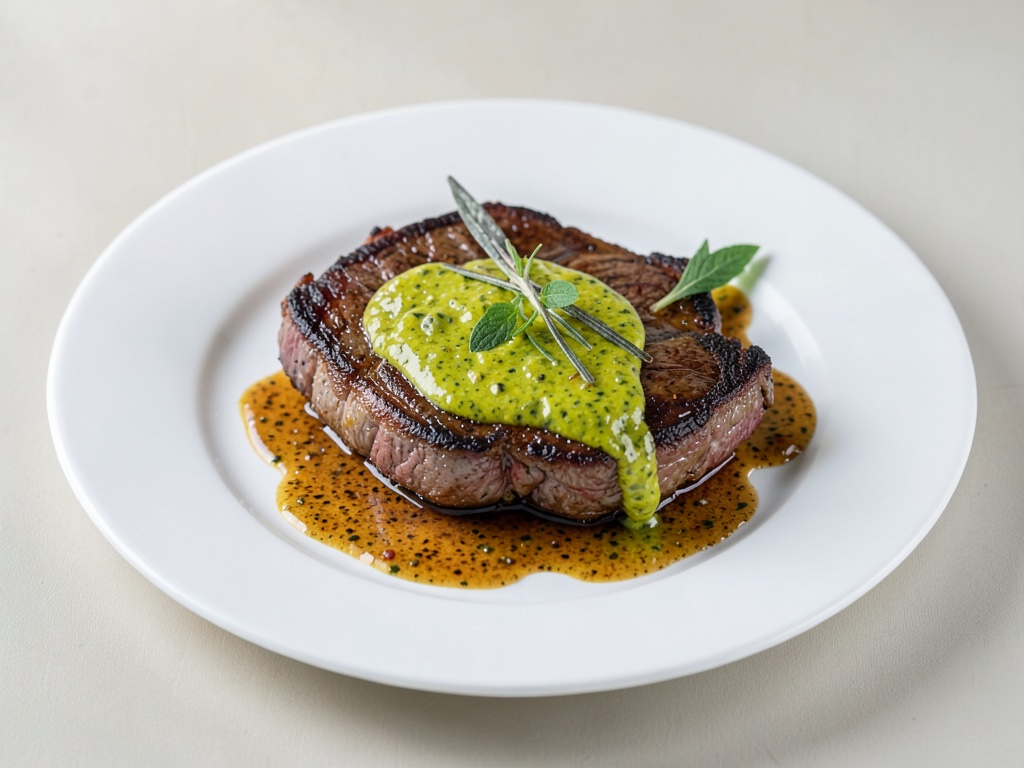 Bistecche di scottona succose con salsa Mojo agrodolce e piccante