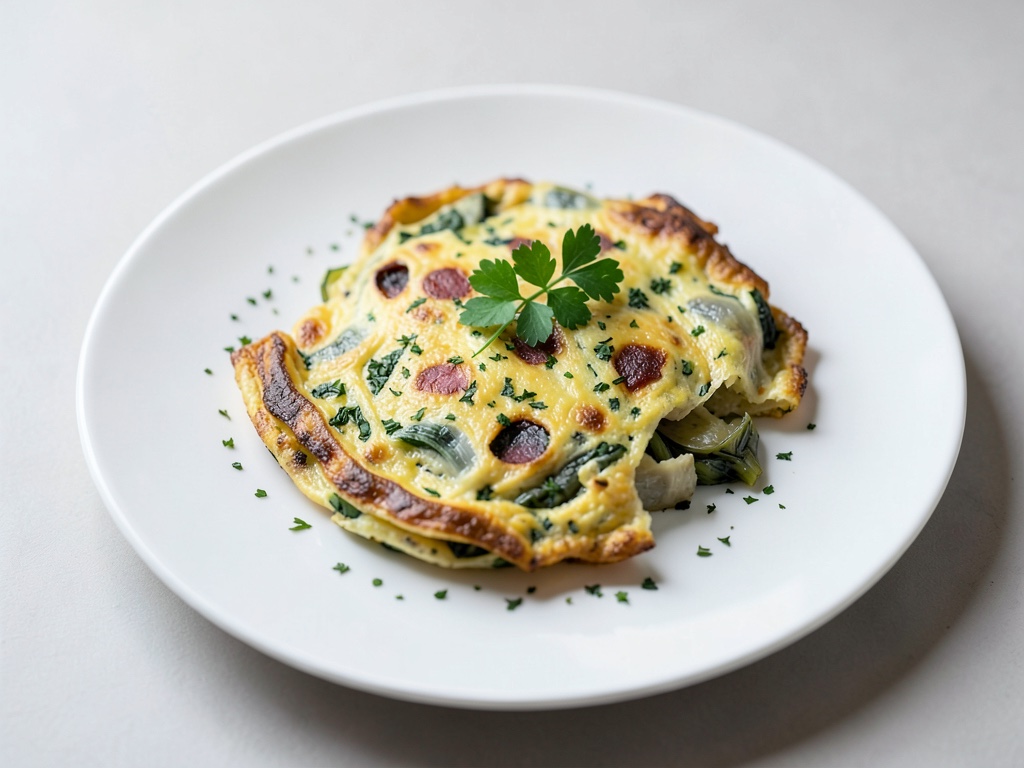 Frittata di verdure con porro e timo