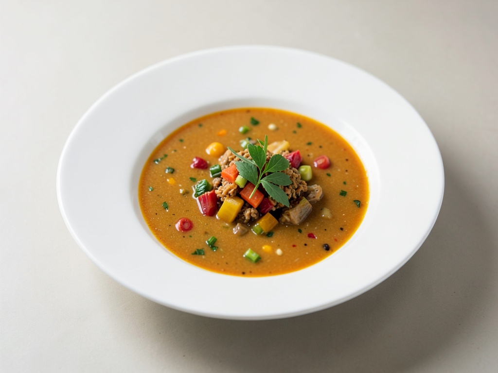 Sopa de verduras con azafrán