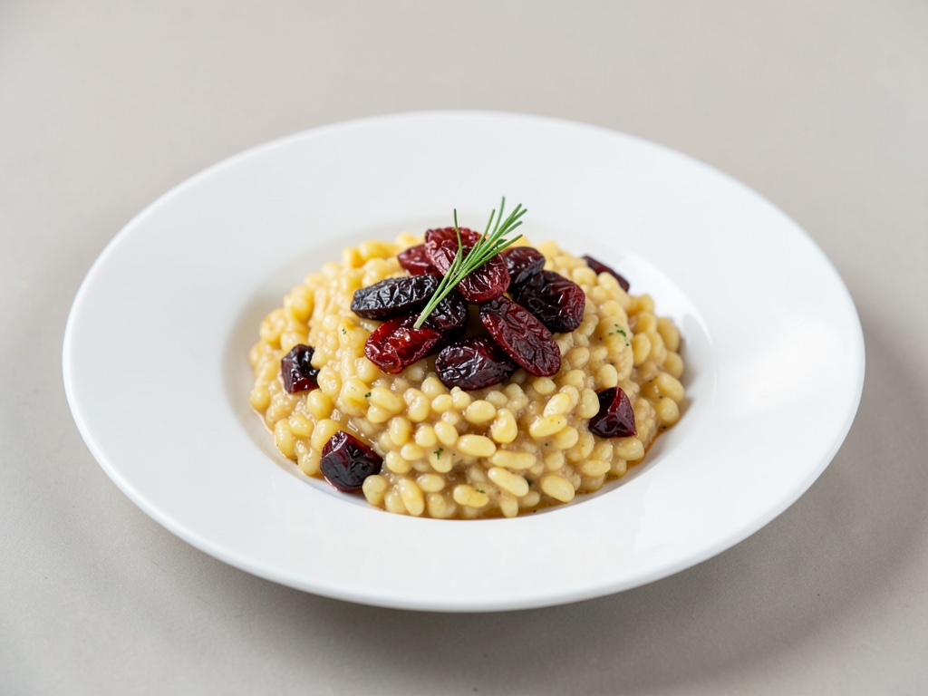 Risotto allo zafferano con pomodori secchi
