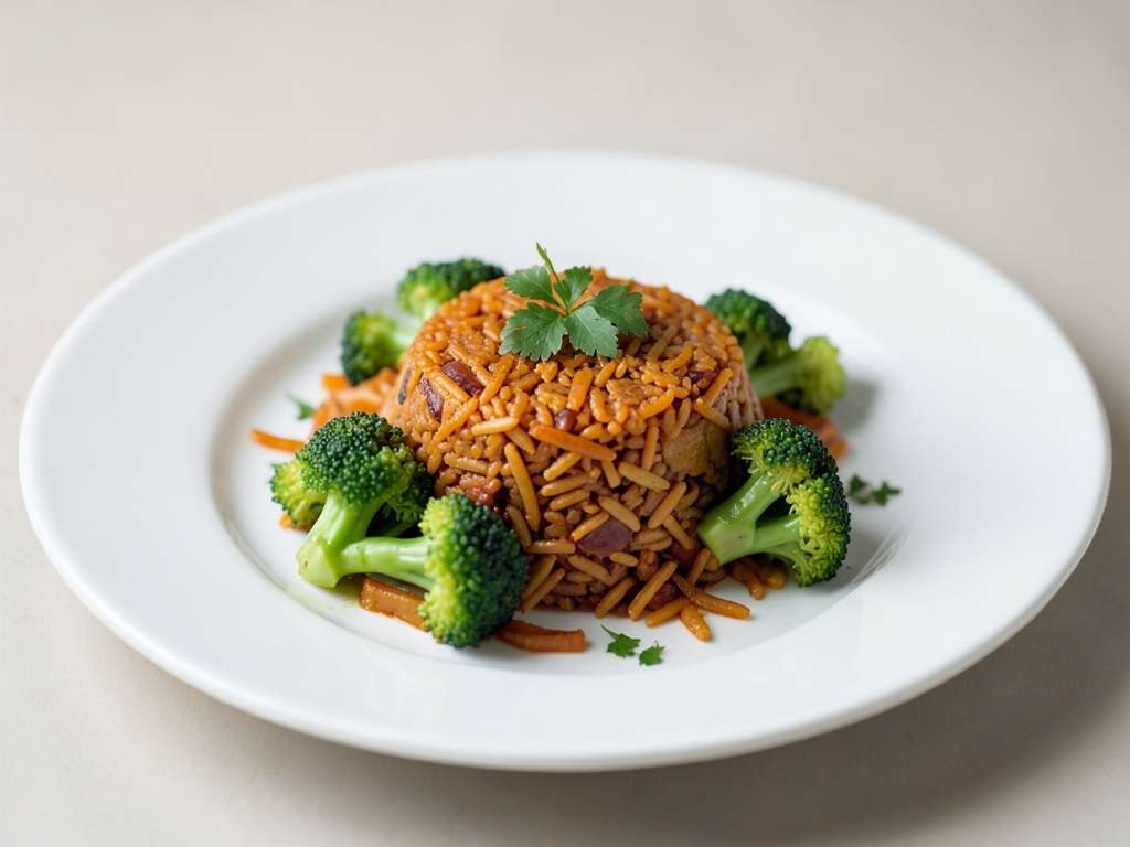 Riso allo zafferano con broccoli