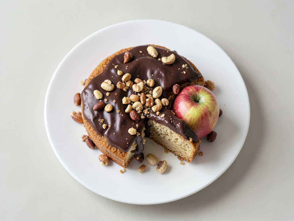 Saftiger Nusskuchen mit Schokoglasur