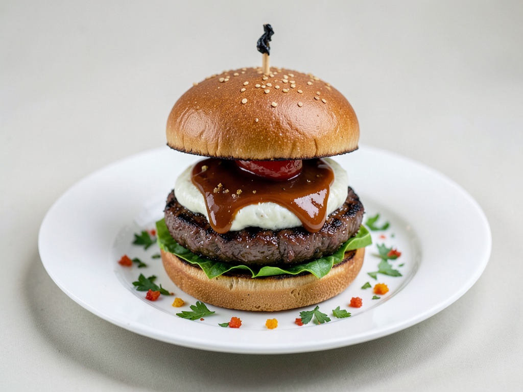Saftiger Steak-Burger mit Espresso-Ketchup