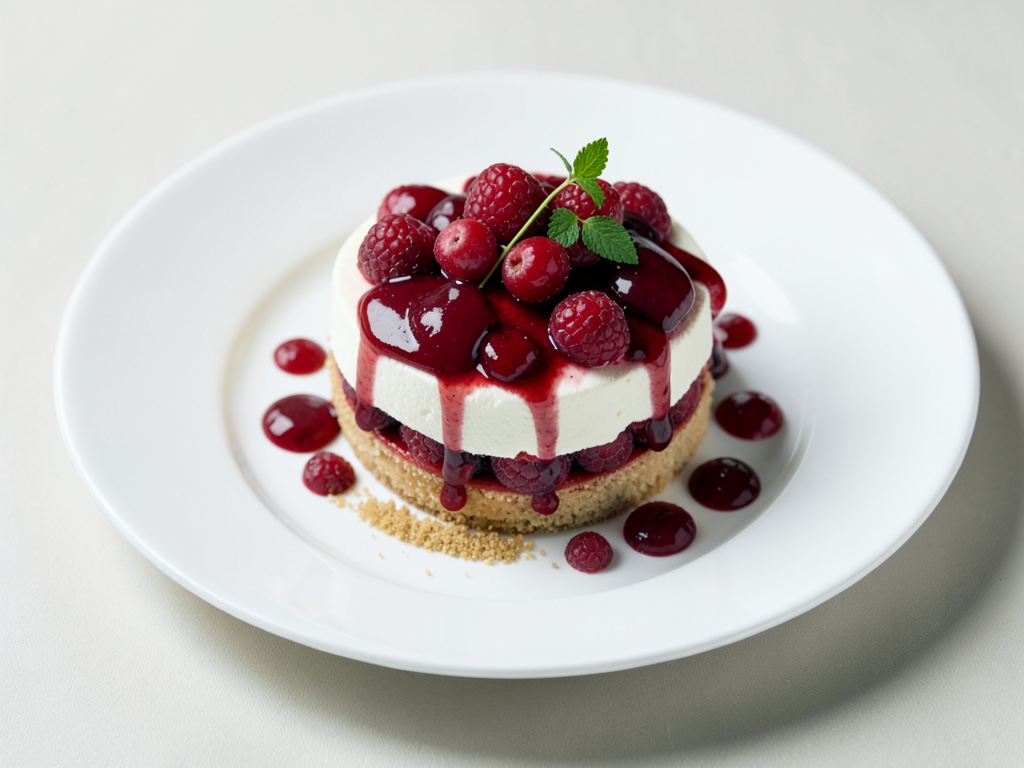 Torta alla crema di lamponi con glassa all'erba di San Giovanni