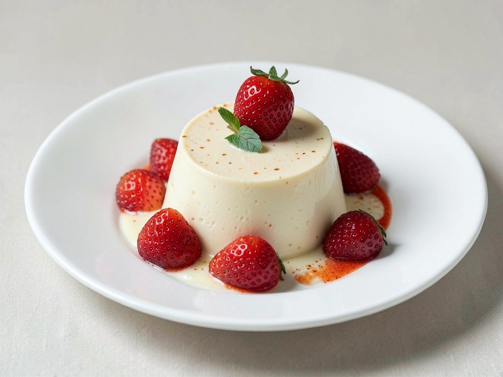 Panna Cotta cremosa alle fragole