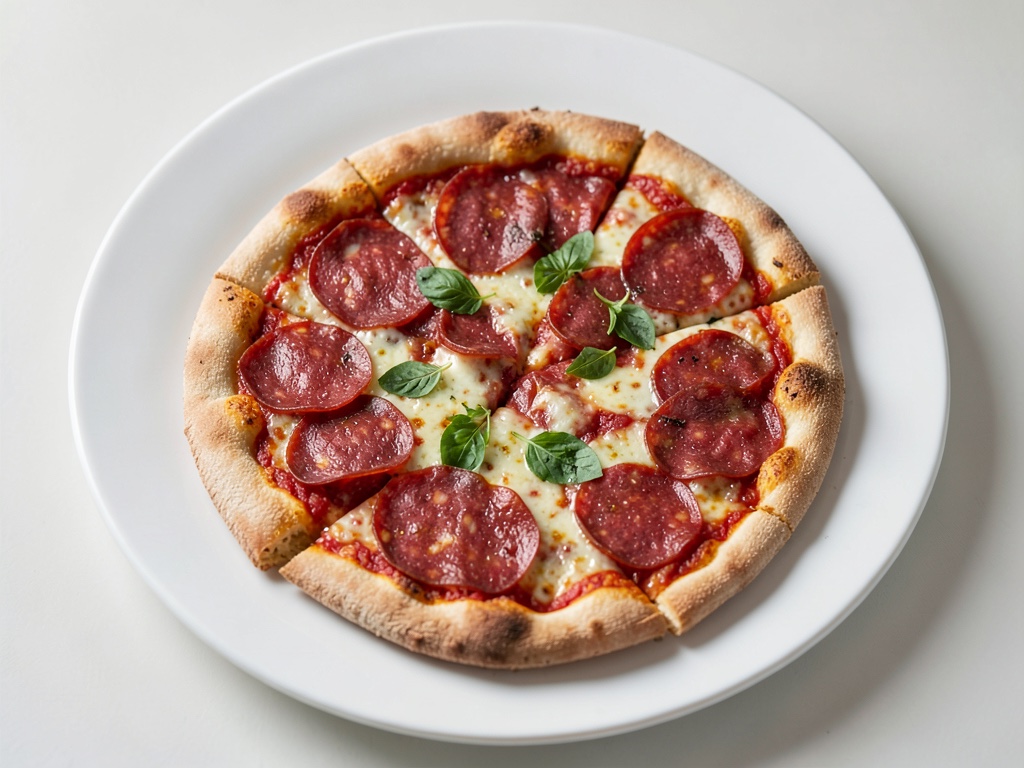 Pizza alla salame croccante