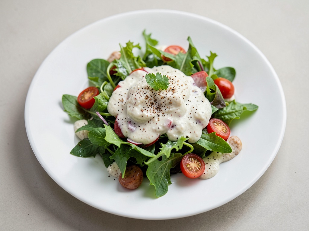 Insalata di verdure con condimento allo quark