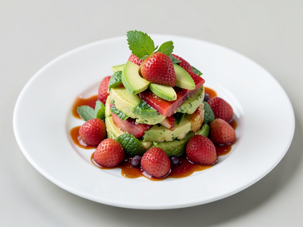 Insalata fruttata con avocado e fragole