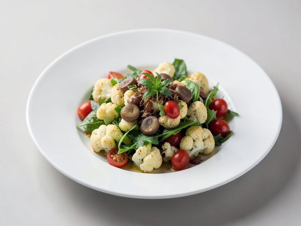 Insalata tiepida di cavolfiore e acciughe