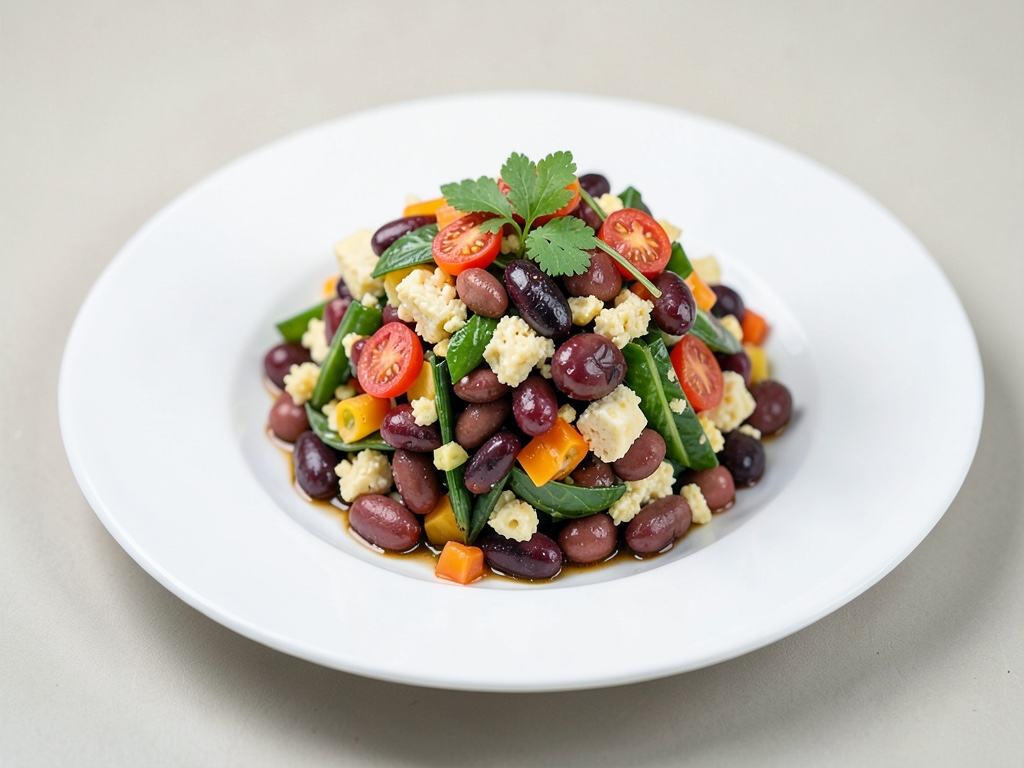 Insalata di Fagioli e Formaggio Colorata
