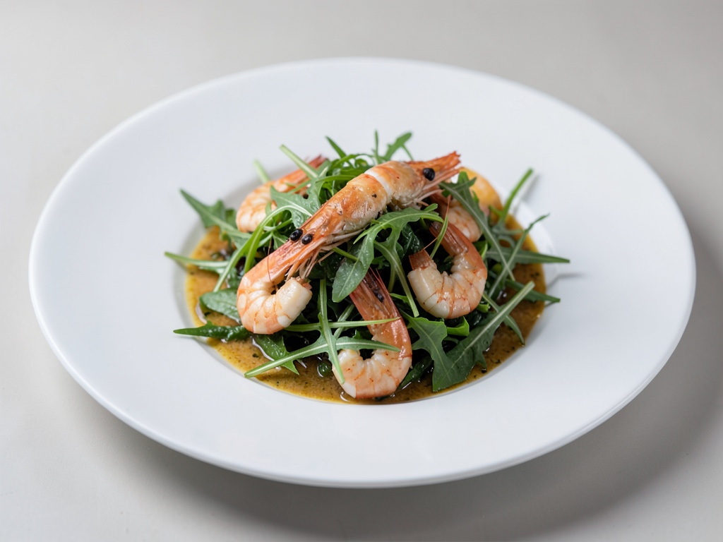 Insalata fresca di gamberi e rucola