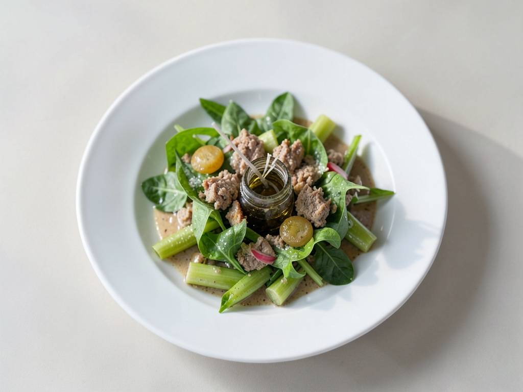 Insalata croccante con asparagi verdi caramellati